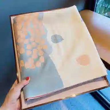 优幽兰 潮流轻奢风高级感温柔拼色秋冬保暖外穿披肩女时尚百搭氛围感仿羊绒围脖优雅气质通勤穿搭 棉 女款