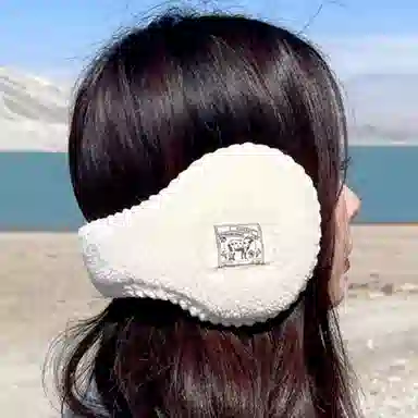 优幽兰 韩系氛围感简约纯色冬季保暖护耳朵毛绒百搭时尚可爱防冻耳学生骑车防寒 聚酯纤维 耳罩 男女同款情侣款