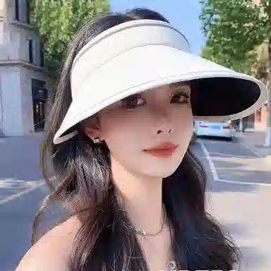 优幽兰 休闲百搭大帽檐夏季出行防紫外线大头围显脸小街头潮流拍照打卡 聚酯纤维 遮阳帽空顶帽防晒帽沙滩帽 男女同款情侣款