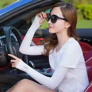 优幽兰 潮流纯色潮流运动风防紫外线漏指户外骑行运动遮阳 锦纶 氨纶 冰丝袖套护臂防晒手袖 男女同款情侣款