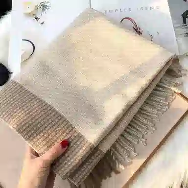 优幽兰 针织加厚 护脖子防风防寒保暖 高级感 仿羊绒 绒线围巾 女款