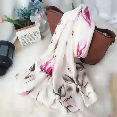 优幽兰 复古花卉优雅百搭时尚潮流复古简约温柔气质防晒印花长款舒适 丝巾围巾披肩纱巾空调毯 女款