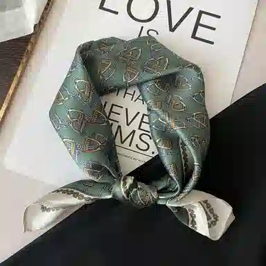 优幽兰 桑蚕丝小方巾 小众时尚真丝领巾气质韩版穿搭设计感包包装饰通勤实用护颈围脖 实用洋气减龄四季通用 丝巾 女款