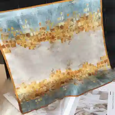 优幽兰 时尚百搭高级感韩版气质职业空姐优雅洋气配西装连衣裙包包绑带发带多功能 桑蚕丝 丝巾 女款