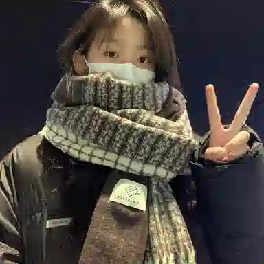 优幽兰 高级感针织护脖子防风防寒围脖 氛围感高颜值美拉德美式日系披肩韩版气质 潮流外搭 绒线围巾 女款