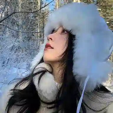 优幽兰 显脸小毛绒加绒加厚针织滑雪防风防寒 雷锋帽 女款