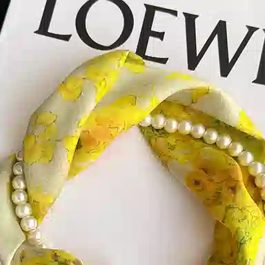 优幽兰 优雅气质轻奢风磁吸扣系脖领巾护颈围脖子搭配连衣裙衬衫职业装纱巾薄围巾 丝巾 女款