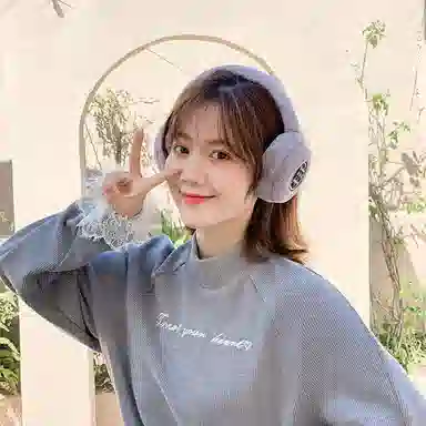 优幽兰 秋冬季可折叠隔音睡觉耳捂可爱防风防寒护耳暖户外运动实用耳包 耳罩 女款