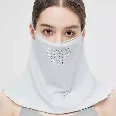 优幽兰 休闲百搭全脸颈部防护夏季开车遮阳口罩透气凉感脸罩护眼角挂耳面纱防紫外线脸基尼旅行登山推荐 锦纶 防晒面罩 女款