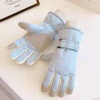 优幽兰 防风防寒加绒加厚滑耐磨实用保暖加绒加厚耐用耐磨 防水小众拼色韩系通勤随身便携护手 绒线手套 女款