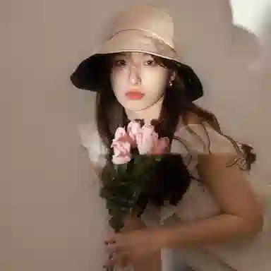 优幽兰 简约防紫外线气质优雅大头围显脸小日系小清新户外 聚酯纤维 防晒帽 女款