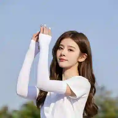 优幽兰 纯色户外骑行运动遮阳防紫外线小众穿搭 锦纶 氨纶 防晒袖 男女同款情侣款