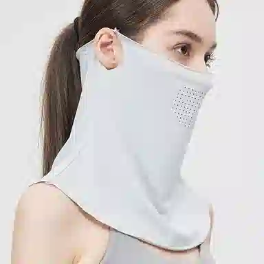 优幽兰 休闲百搭全脸颈部防护夏季开车遮阳口罩透气凉感脸罩护眼角挂耳面纱防紫外线脸基尼旅行登山推荐 锦纶 防晒面罩 女款