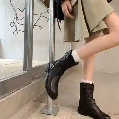 羊皮 复古时尚舒适百搭 短靴 女款