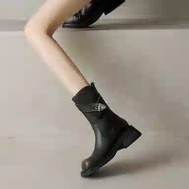 牛皮 时尚百搭舒适 短靴 女款