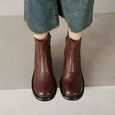 复古时尚潮流休闲百搭舒适简约气质 短靴 女款