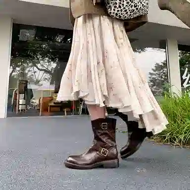 羊皮 复古时尚舒适百搭 短靴 女款