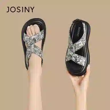 卓诗尼 织物 舒适惬意设计感 沙滩凉鞋 女款