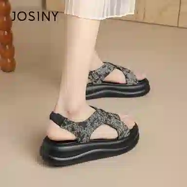 卓诗尼 织物 舒适惬意设计感 沙滩凉鞋 女款