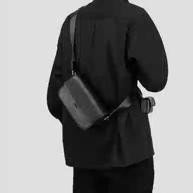 CARTELO Vintage Plaid Shoulder Bag Black