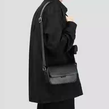 CARTELO Vintage Plaid Shoulder Bag Black