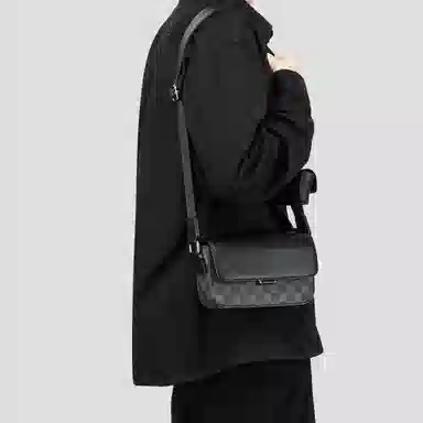 CARTELO Vintage Plaid Shoulder Bag Black