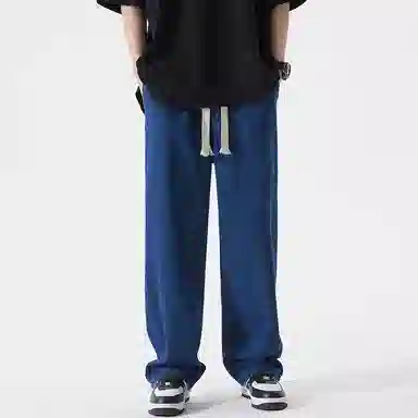 加菲猫家族 美式复古水洗做旧宽松潮牌牛仔裤 男女同款