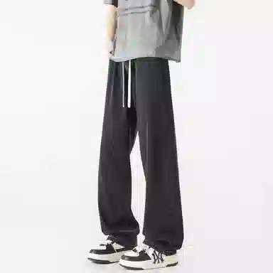 加菲猫家族 美式街头复古水洗做旧纯色简约舒适宽松直筒个性百搭垂坠感时尚痞帅嘻哈潮牌中性风青春活力牛仔裤 男女同款