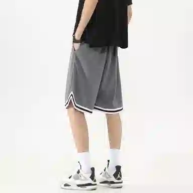 加菲猫家族 美式简约字母设计卡通动漫加菲猫图案印花宽松舒适透气松紧系带户外运动跑步篮球日常通勤百搭五分休闲短裤 男女同款