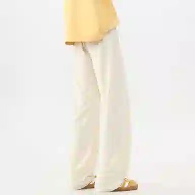 加菲猫家族 高街纯色品牌签名字母印花系带速干空调裤简约宽松显高百搭日常户外运动通勤垂感拖地街头休闲裤 男女同款