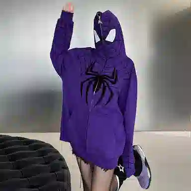 KAKAZZY Spider Embroidered Hoodie