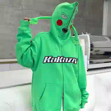 KAKAZZY Hoodie Fluorescent Green