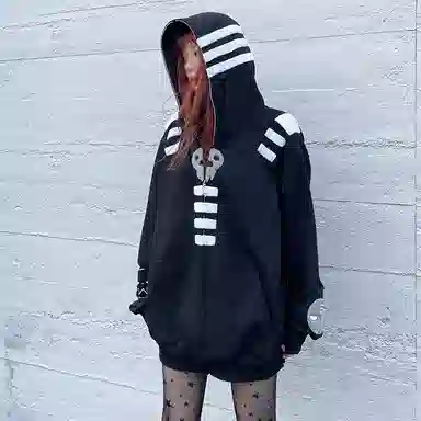 KAKAZZY Y2K Hoodie Black