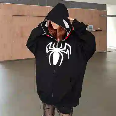 KAKAZZY Spider Embroidery Hoodie