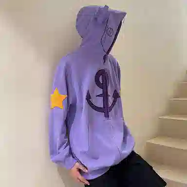 KAKAZZY Pirate Smile Hoodie Purple