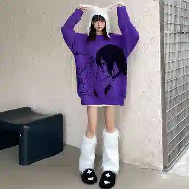 KAKAZZY Demon Crewneck Sweater Purple