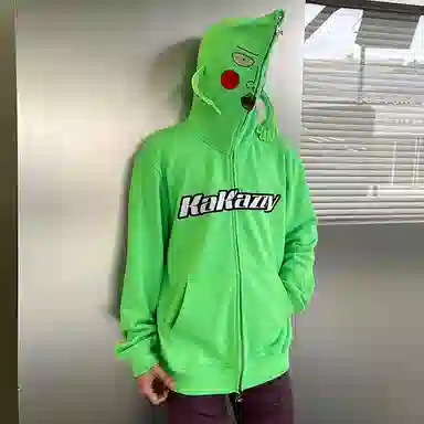 KAKAZZY Hoodie Fluorescent Green