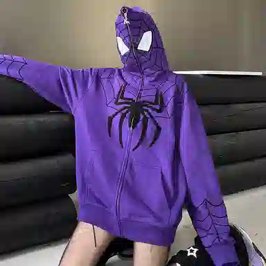 KAKAZZY Spider Embroidered Hoodie