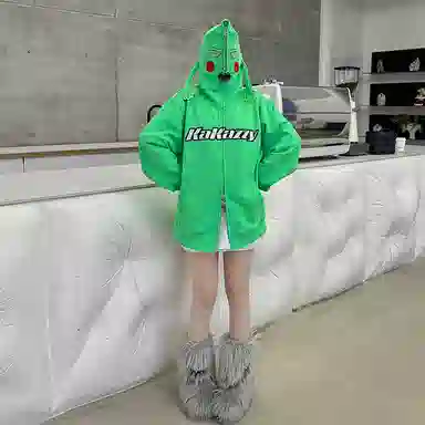 KAKAZZY Hoodie Fluorescent Green