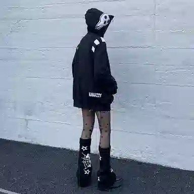 KAKAZZY Y2K Hoodie Black