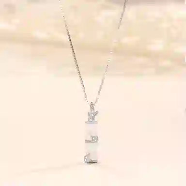 【S999足银|精选高品质】 金师傅 节节高升锁骨链 前程似锦 学业事业顺利上岸转运 新中式国潮气质优雅小众高级#好运 玻璃猫眼 项链 女款
