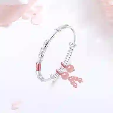 金师傅 繁花似锦福气满满 新中式国潮甜美可爱百搭 小众轻奢高级 合金 手镯 女款