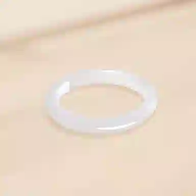 【高品质】 金师傅 珠宝 玛瑙青山黛白月光  新中式国潮汉服设计旗袍古香古色 清爽冰透显白水润 玉髓 玉石手镯 女款 闺蜜同款 情人送礼
