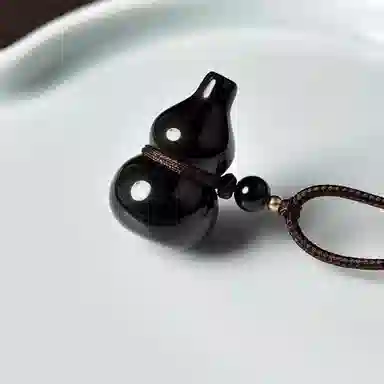 【甄选高品质|福禄双全】 金师傅 葫芦吊坠 招财转运 吉祥如意 新中式国潮气质简约百搭小众轻奢高级#好运 黑曜石 项链 男女同款情侣款