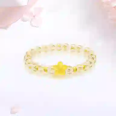 【999金|精选高品质】 金师傅 六字箴言桃花 一见倾心浪漫花朵转运珠 新中式国潮气质复古大气优雅百搭 小众轻奢高级#好运 玛瑙 手串 女款
