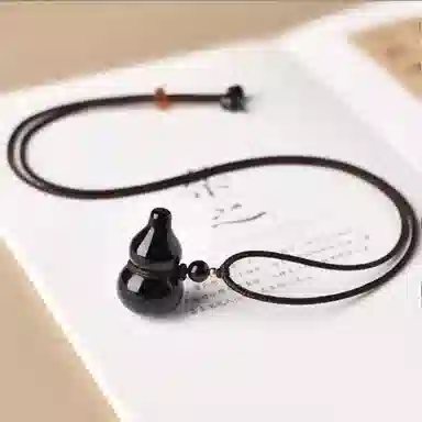 【甄选高品质|福禄双全】 金师傅 葫芦吊坠 招财转运 吉祥如意 新中式国潮气质简约百搭小众轻奢高级#好运 黑曜石 项链 男女同款情侣款