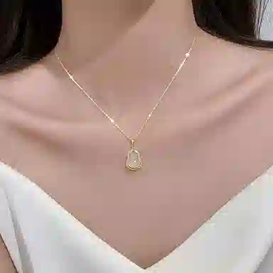 【买一赠一|S999足银精选高品质】 金师傅 福禄双全 竹叶葫芦福气满满招财纳褔 新中式国潮万事如意优雅气质百搭#好运 琉璃 项链 女款