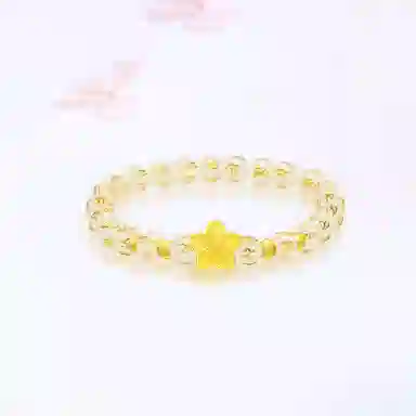 【999金|精选高品质】 金师傅 六字箴言桃花 一见倾心浪漫花朵转运珠 新中式国潮气质复古大气优雅百搭 小众轻奢高级#好运 玛瑙 手串 女款