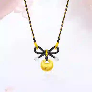 【精选高品质】 金师傅 小胖福项链 福气满满 招财纳福钱袋子新中式国潮复古气质简约百搭小众高级#好运 玉髓 项链 男女同款情侣款