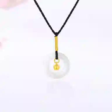 【万事如意 高品质 金师傅 铃铛平安扣套装 财运亨通 招财转运新中式国潮气质轻奢简约百搭#好运 菩提根 项链 男女同款情侣款